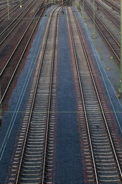 Railway train tracks — Stock Photo, Image