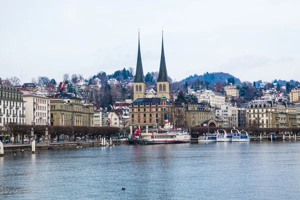 Városkép Lucerne, Svájc. — Stock Fotó