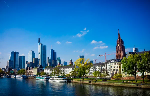Skyline из Франкфурта, Германия. — стоковое фото