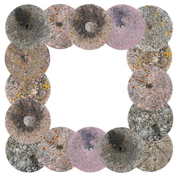 Millstones photo frame — Stock Photo, Image