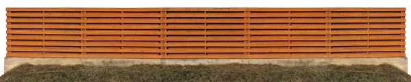 Recinzione lunga in legno arancione — Foto Stock