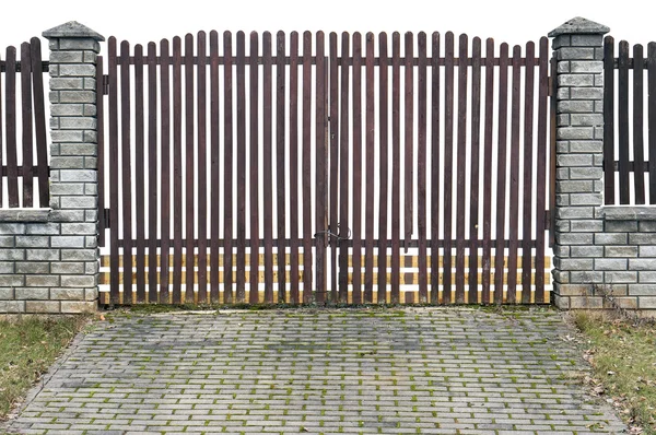 Old wooden rural gate — Stock Photo, Image