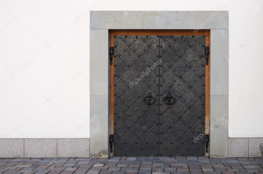 Modern stilized iron door 