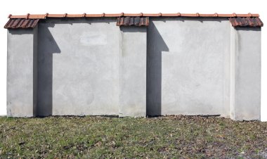 tuğla duvar parçası izole