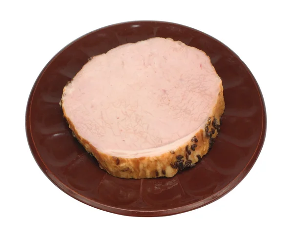 Рожевий копчений свинячий бекон — стокове фото