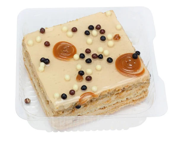 Κομμάτι του κέικ μπισκότο με καραμέλα — Φωτογραφία Αρχείου