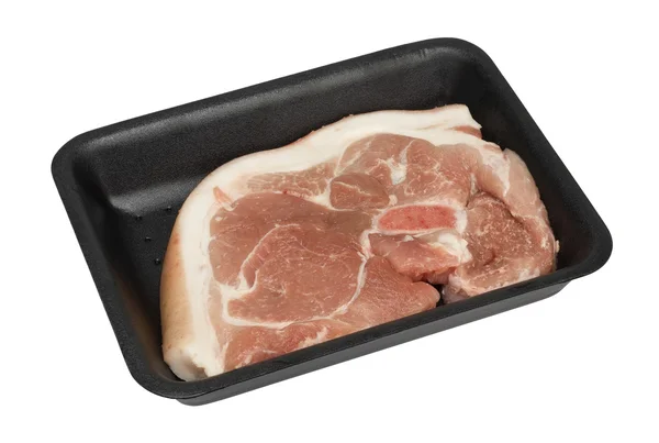 Kawałek świeżego tłuszczu wieprzowiny — Zdjęcie stockowe