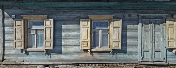 Blaue Hausnummer vierzig — Stockfoto