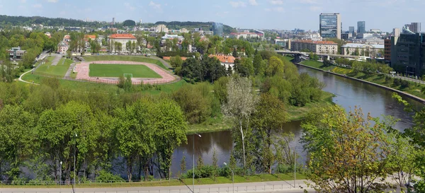 Panorama of the spring city — Stock Photo, Image