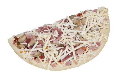 Mantarlı dondurulmuş pizzanın yarısı