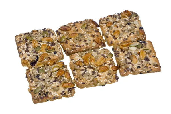 Galletas cuadradas galletas con pasas — Foto de Stock