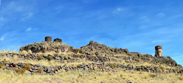 Starożytne ruiny wioski Indian Inca — Zdjęcie stockowe