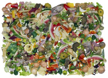 Mutfak Gıda atıkları arka plan olarak