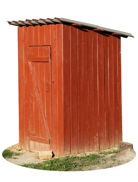 The rural wooden toilet  isolated — Stock Photo, Image