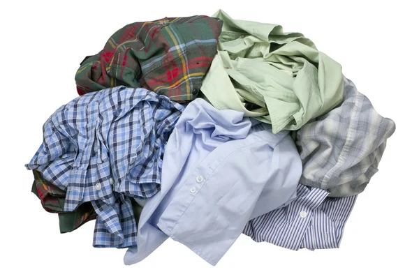 Crumpled  but washed simple men's shirts — Stock Photo, Image