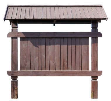 Eski usul ahşap pano. Beyazda izole edilmiş