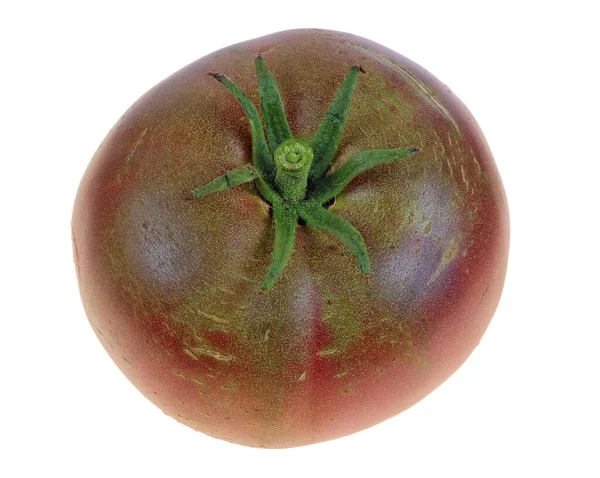 庭から黒熟したクマトトマト野菜 ホワイト スタジオ マクロ ショットに分離 — ストック写真