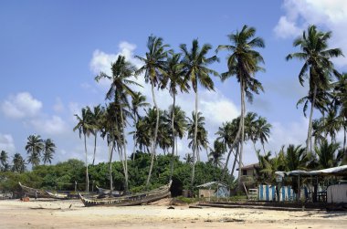 Deniz Afrika Köyü-kum gökyüzü ve avuç içi