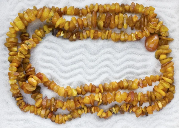 Raw amber necklace — Stock Photo, Image