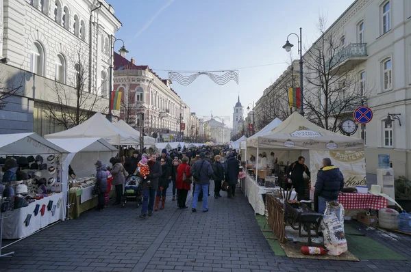 Veletrhu a festivalu v staré Evropské město — Stock fotografie