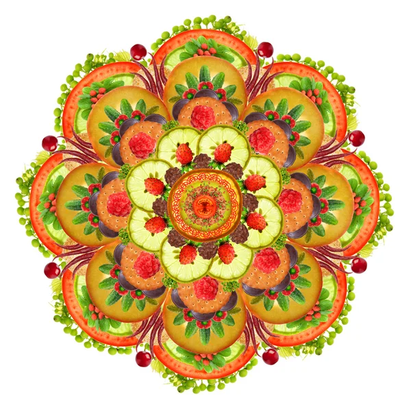 Mandala de pizza — Photo