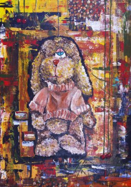 Peluş tüylü oyuncak köpek