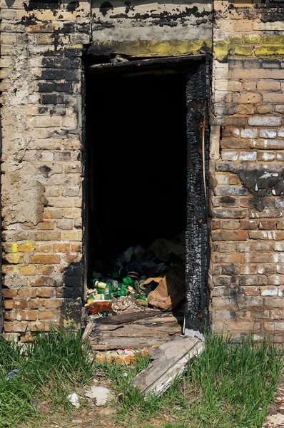 Porta bruciata — Foto Stock