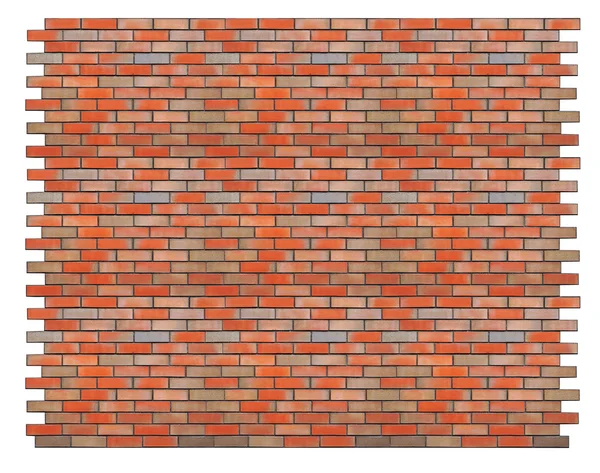 Isolierte rote Ziegelmauer — Stockfoto