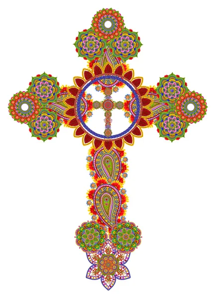 Floral Keltisch kruis — Stockfoto