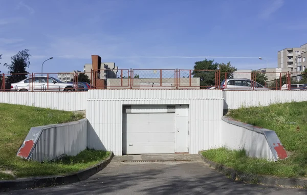 Underground auto parking entrance — Stock Photo, Image