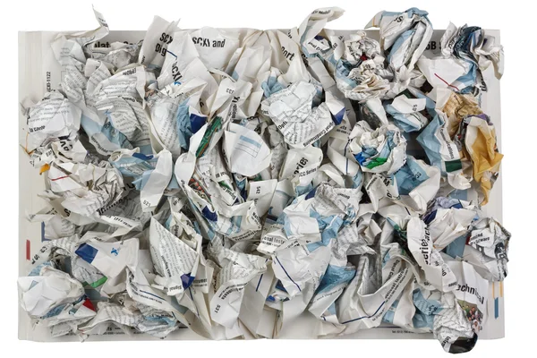 Crumpled pages of the scientific magazine — Stock Photo, Image