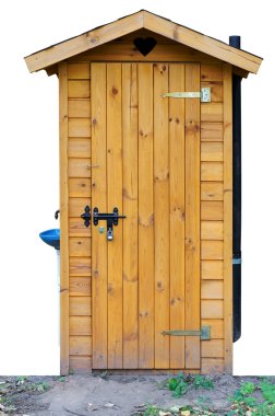 Tuvalet rustik tarzda izole