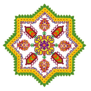 Farsça halı - sekizgen Star unsuru