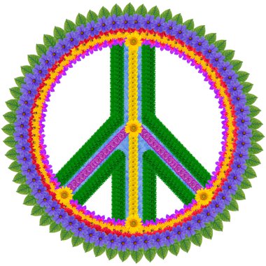 Yeşil güneş barış işareti