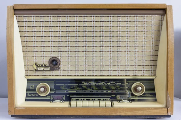 Receptor de rádio de tubo retro vintage — Fotografia de Stock
