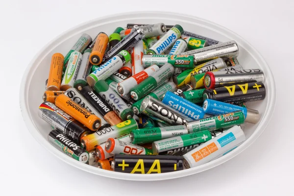 Batteries  are prepared for utilization — Stock Fotó