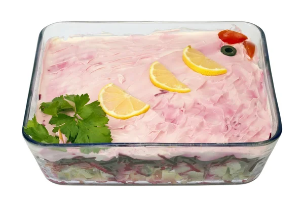 Herring mayonnaise and beet — 스톡 사진