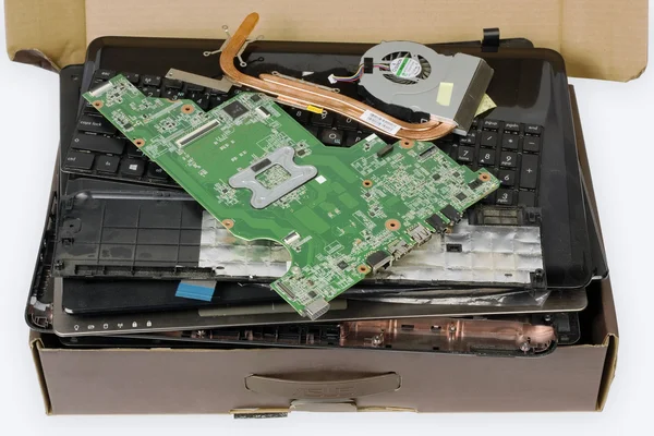 Asus brand disassembled laptop Stock Picture