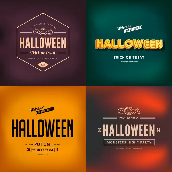 Festival de Halloween tipografía vintage estilo retro vector de diseño — Vector de stock