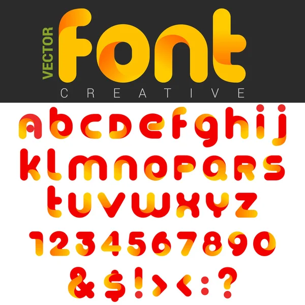 Дизайн шрифту вектор округлий смішний мультфільм. Може використовуватися як логотипи . — стоковий вектор
