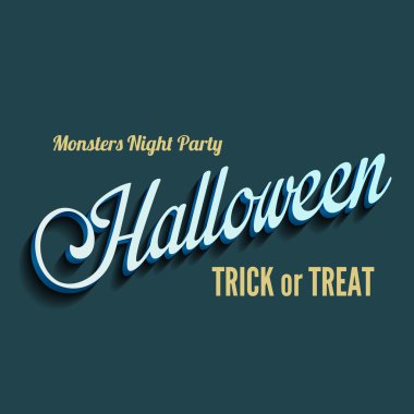 Cadılar Bayramı türü kaligrafi tipografi