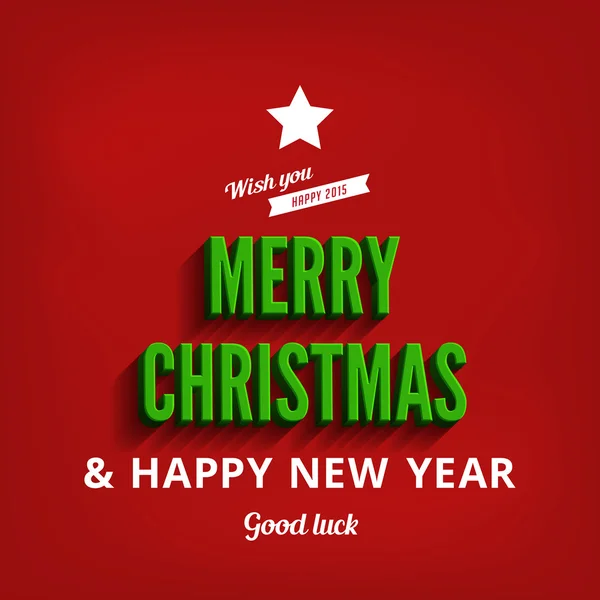 Merry Christmas & Happy nyår Gratulationskort vektor design tem — Stock vektor