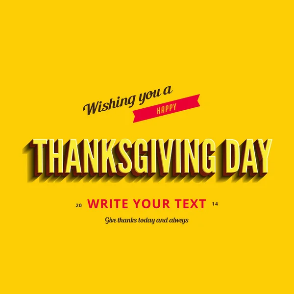 Happy Thanksgiving Day typografi gratulationskort affisch design te — Stock vektor