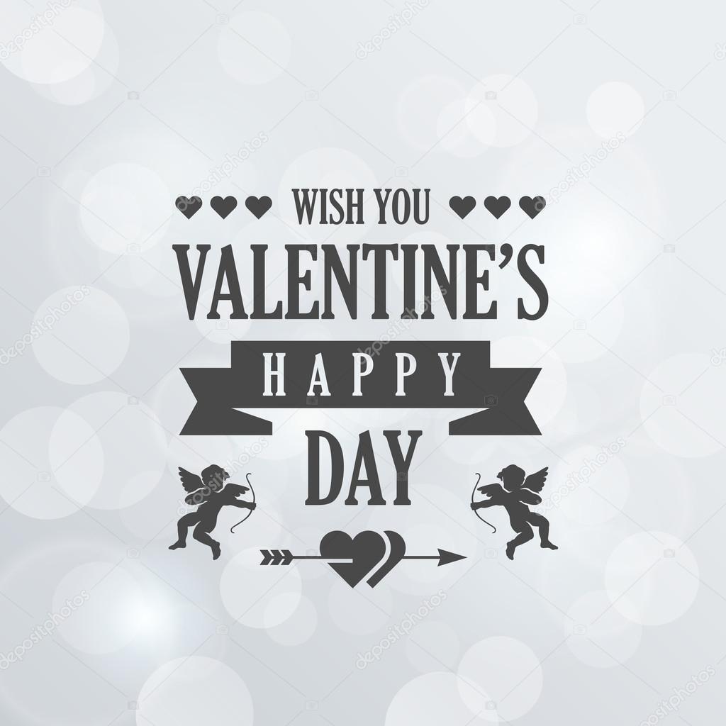 St. Valentine Day Vintage Retro Typography Lettering Design Gree