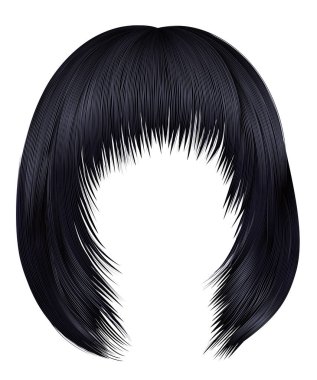 Moda saçlar esmer siyah renkler. Kafeinli püskül. güzellik modası