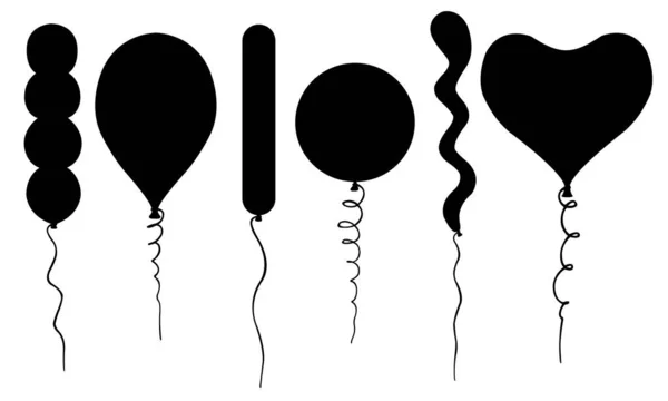 Set Different Balloon Shapes — Stock Vector