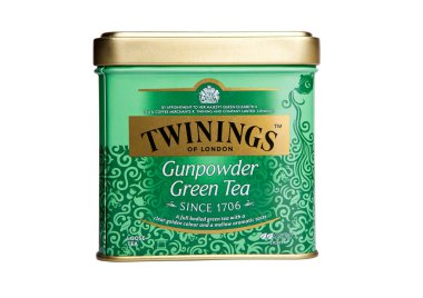  İzole Twinings barut yeşil çay