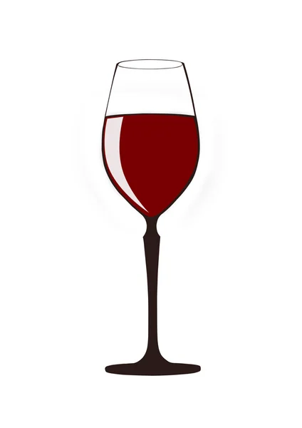 Glas av rött vin på vit bakgrund — Stockfoto