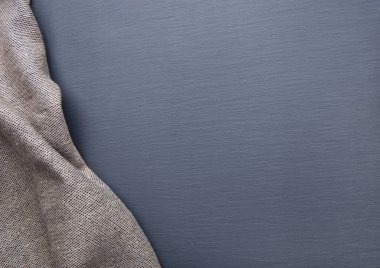 Masa örtüsü mavi taş tahta mutfak doku üzerinde