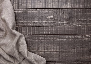 Masa örtüsü mutfak doku eski ahşap tahta üzerinde